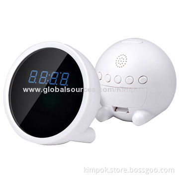 Wi-Fi Hidden Camera Clock with 1,280 x 720P, Supports iPhone/Android Smartphones